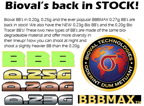 AEX Bioval BBB's back in stock