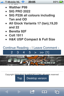 mobile footer